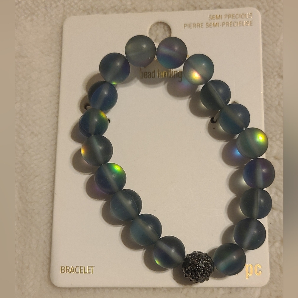 NWT Signature Bead Landing Bracelet Black Moonstone
